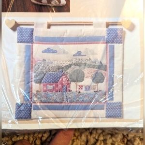 Little‎ Country Home Screen Printed Mini Quilt Wall Hanging New Creative Circle